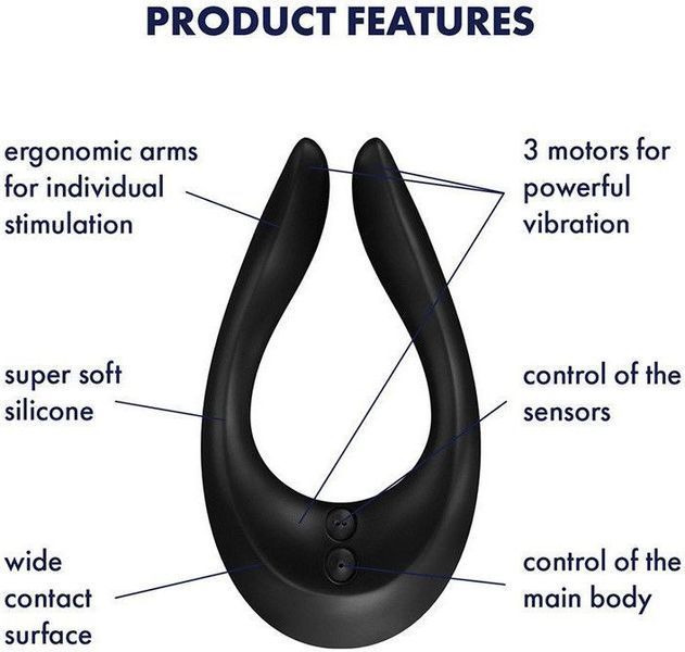 Вибратор для пар Satisfyer Endless Joy Black 722230 фото