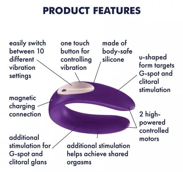 Вибратор для пар Satisfyer Partner Double Plus 570797 фото