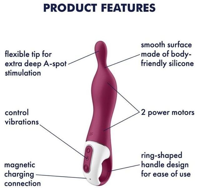 Вібратор для точки А Satisfyer A-Mazing 1 Berry 946985 фото