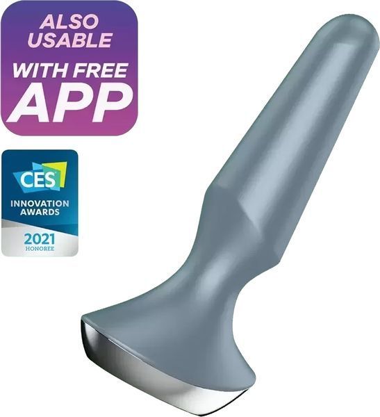 Анальная смарт-пробка Satisfyer Plug-ilicious 2 (серая) 857264 фото