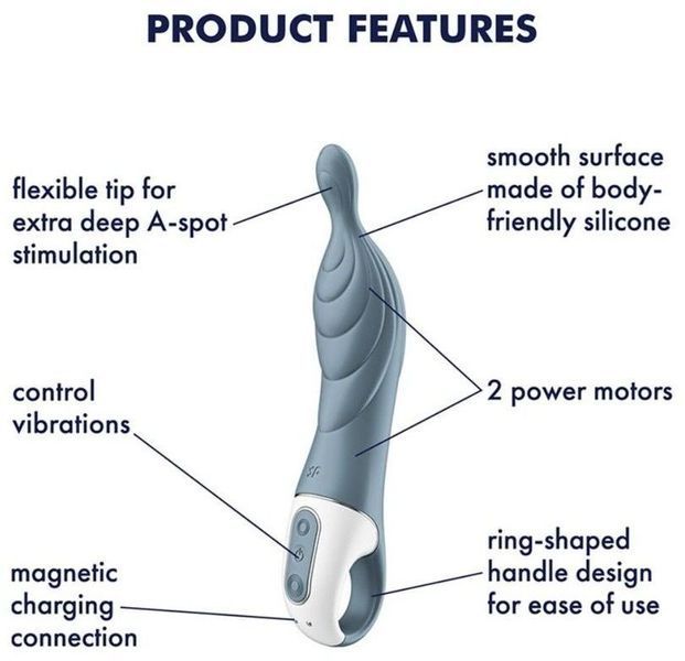Вібратор Satisfyer A-Mazing 2 Grey 946987 фото