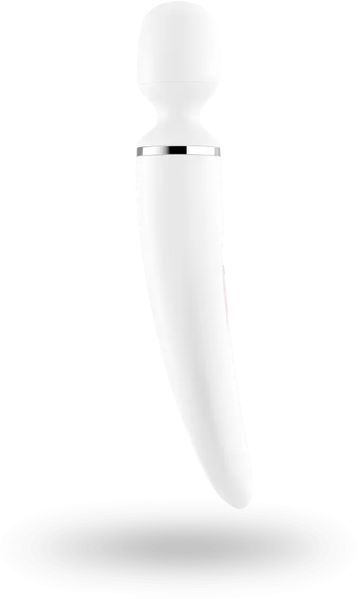Вібромасажер Satisfyer Wand-er Woman (White / Chrome) 599608 фото