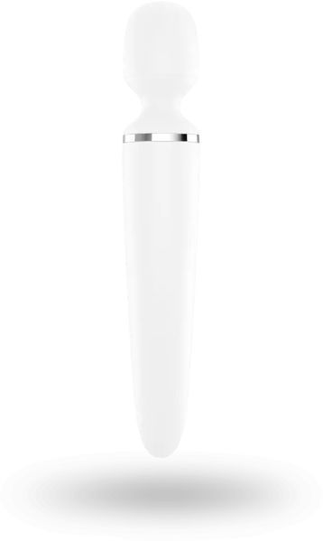 Вібромасажер Satisfyer Wand-er Woman (White / Chrome) 599608 фото
