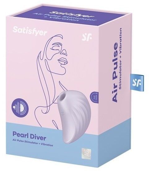 Вакуумный клиторальный стимулятор с вибрацией Satisfyer Pearl Diver Violet 939604 фото