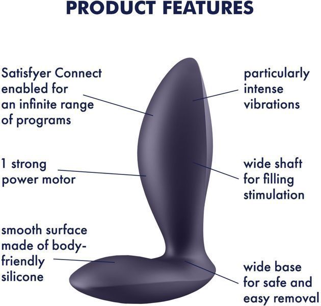 Анальная смарт-пробка с вибрацией Satisfyer Power Plug 1202651 фото