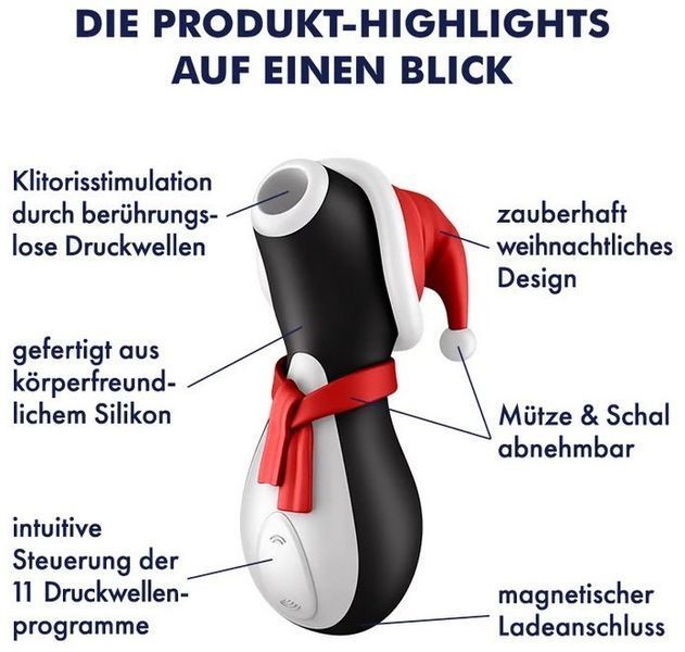 Вакуумный стимулятор Satisfyer Penguin Holiday Edition 1229821 фото