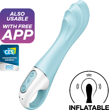 Вібратор Satisfyer Air Pump Vibrator 5+ blue 997525 фото