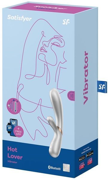 Смарт вібратор-кролик із підігрівом Satisfyer Hot Lover Silver 889623 фото
