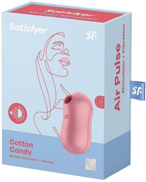 Вакуумний стимулятор із вібрацією Satisfyer Cotton Candy Light Red 1202670 фото
