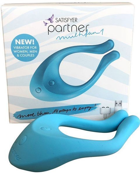Satisfyer Partner Multifun 1 - многофункциональный вибратор для пар, 13x6.5x3.5 см 515793 фото