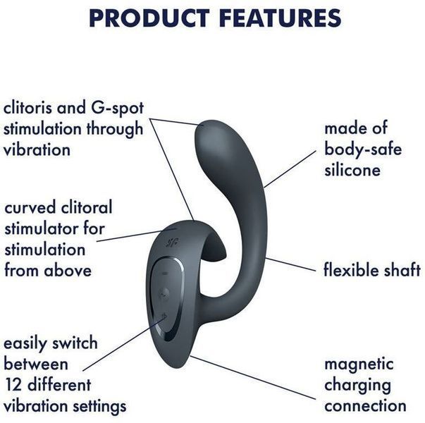 Вибратор Satisfyer G for Goddess 1 Dark Grey 1354401 фото