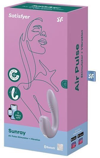 Вакуумний смарт вібратор Satisfyer Sunray Lilac, 4 положення стовбура 939609 фото