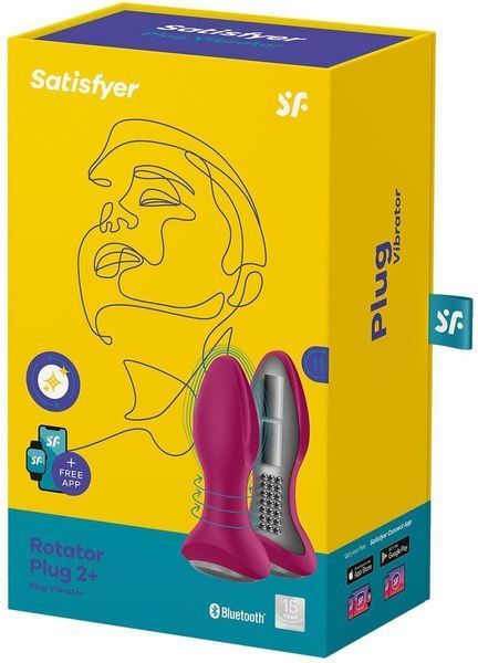 Анальна смарт вібропробка із перловим масажем Satisfyer Rotator Plug 2+ Violet 979537 фото