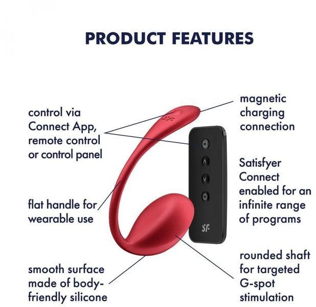 Виброяйцо Satisfyer Shiny Petal Connect App 1395348 фото