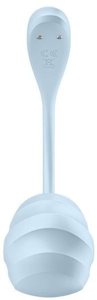 Виброяйцо Satisfyer Smooth Petal Connect App Light Blue 1354528 фото