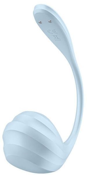 Виброяйцо Satisfyer Smooth Petal Connect App Light Blue 1354528 фото