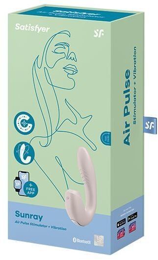 Вакуумний смарт вібратор Satisfyer Sunray Pink, 4 положення стовбура 939607 фото