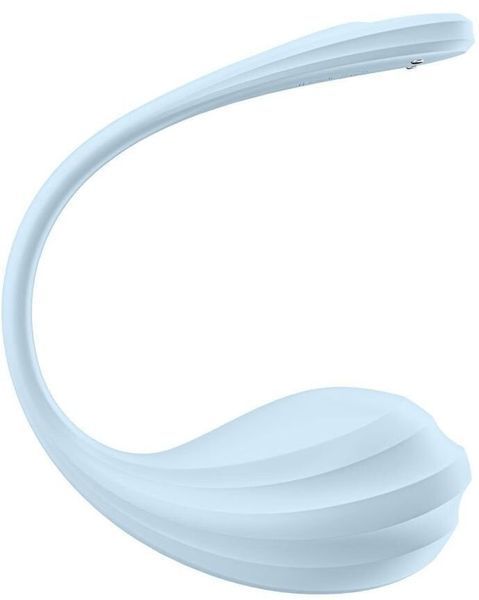 Виброяйцо Satisfyer Smooth Petal Connect App Light Blue 1354528 фото