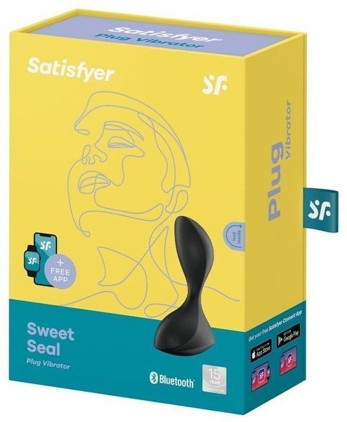 Анальная смарт-пробка с вибрацией Satisfyer Sweet Seal Black 939598 фото