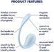 Виброяйцо Satisfyer Smooth Petal Connect App Light Blue 1354528 фото 6