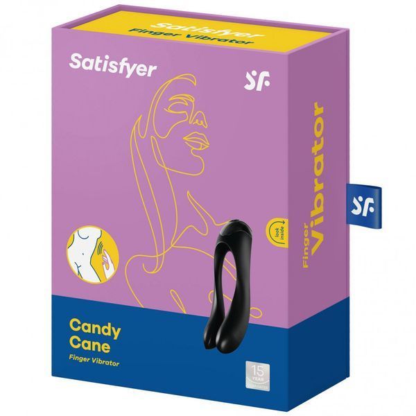 Вібратор на палець Satisfyer Candy Cane Black 775156 фото