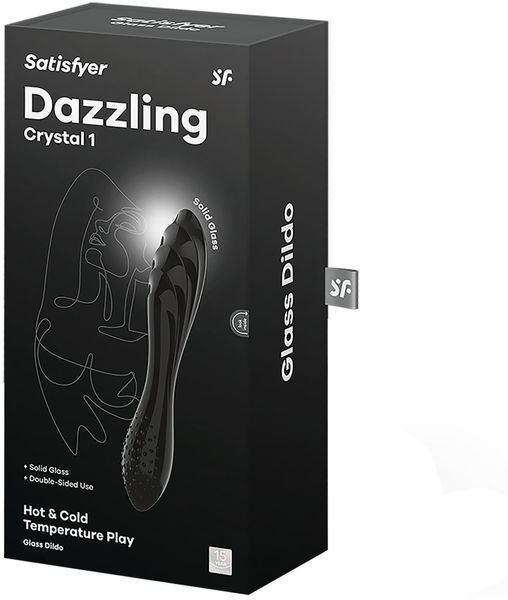 Стеклянный дилдо Satisfyer Dazzling Crystal 1 (Black) 1260575 фото