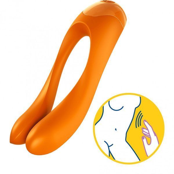 Вибратор на палец Satisfyer Candy Cane Orange 775155 фото