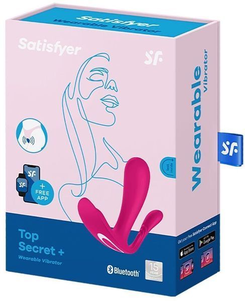 Двойной смарт-вибратор в трусики Satisfyer Top Secret+ Pink 1001916 фото