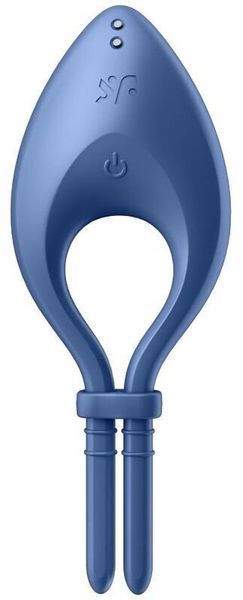 Эрекционное смарт виброкольцо лассо с регулировкой размера Satisfyer Bullseye Blue 943967 фото