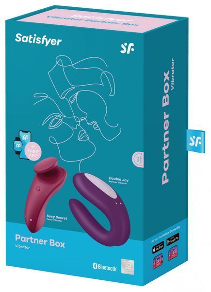 Набор Satisfyer Partner Box 1 (вибратор для пар Double Joy + вибратор в трусики Sexy Secret) 997509 фото