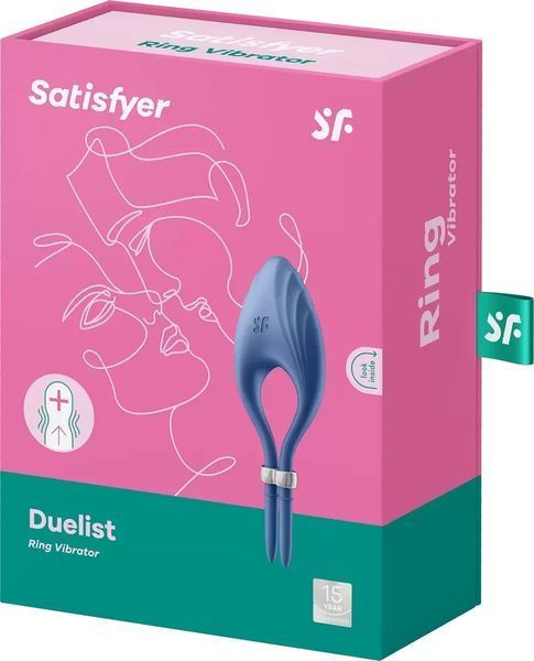 Эрекционное виброкольцо Satisfyer Duelist blue 948056 фото