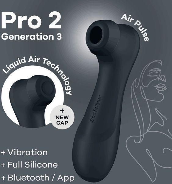 Вакуумний смарт стимулятор Satisfyer Pro 2 Generation 3 dark gray 1138267 фото