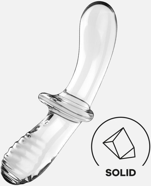 Стеклянный фаллоимитатор Satisfyer Double Crystal Clear 1247679 фото