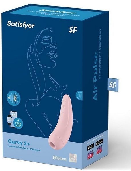 Вакуумный клиторальный стимулятор Satisfyer Curvy 2+ Pink 672289 фото