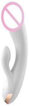 Смарт вибратор кролик с двойным отростком Satisfyer Double Flex White 946995 фото